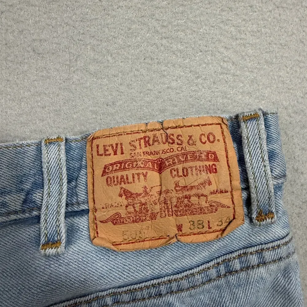 Vintage Levis 505 Regular Fit Jeans Men 38x34 (Fits 36x33) Blue y2k 2006 Western